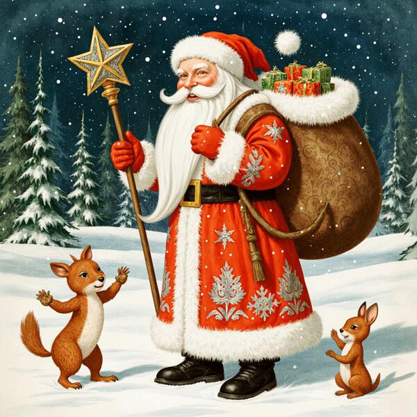 Новогодние детские песни, Детские советские песни, Русские народные детские песни - Едет, едет Дед Мороз