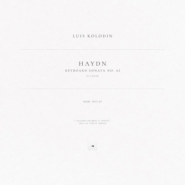 Joseph Haydn - Keyboard Sonata No. 42 in G Major, Hob. XVI:27