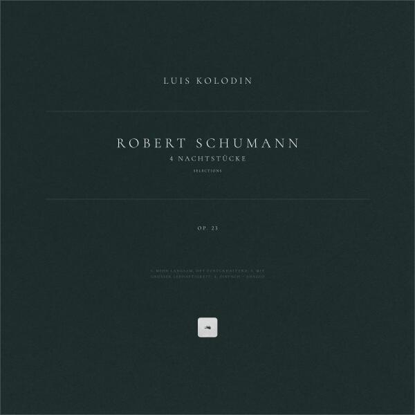 Robert Schumann, Luis Kolodin - 4 Nachtstücke, Op. 23: 3. Mit grosser Lebhaftigkeit